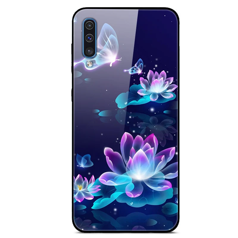 Чехол из закаленного стекла для Samsung Galaxy A50 A70 A30 A10 A20 S10 Plus J4 J6 A7 A8 A9 2018 S10E A30S мягкий