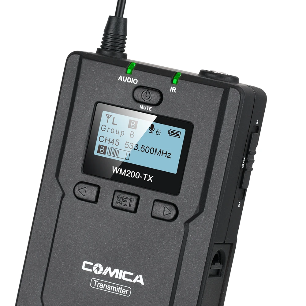 Оригинальный Comica CVM WM200TX 96 канальный металлический беспроводной Lavalier микрофон