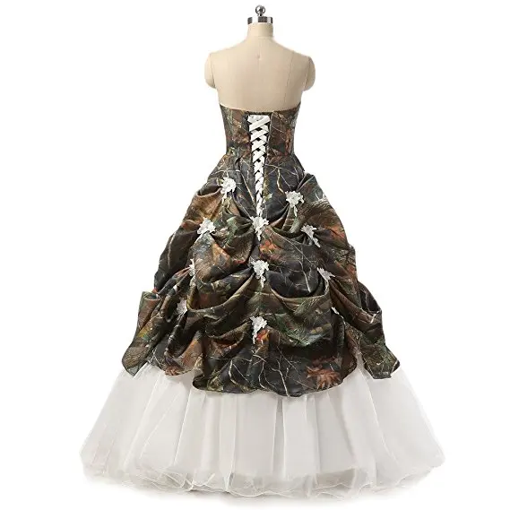 Милое камуфляжное Пышное Платье плиссированное платье с аппликацией