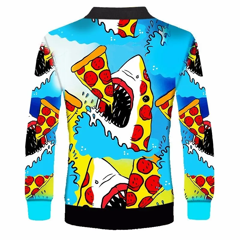 OGKB симпатичная мультяшная забавная куртка унисекс с принтом акулы пиццы ешью