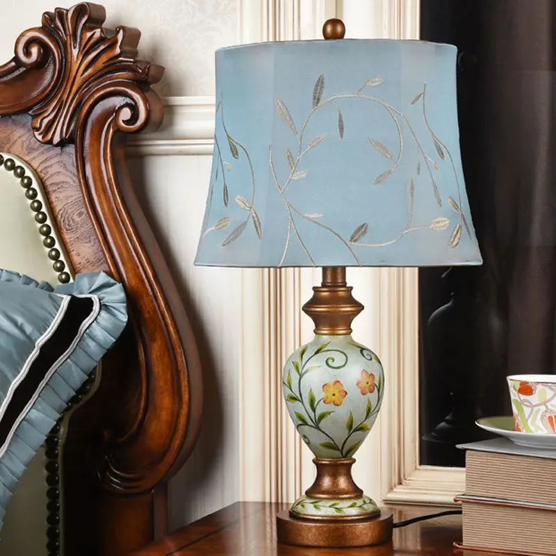 Прикроватный светильник в американском стиле с принтом для спальни лампа лофта