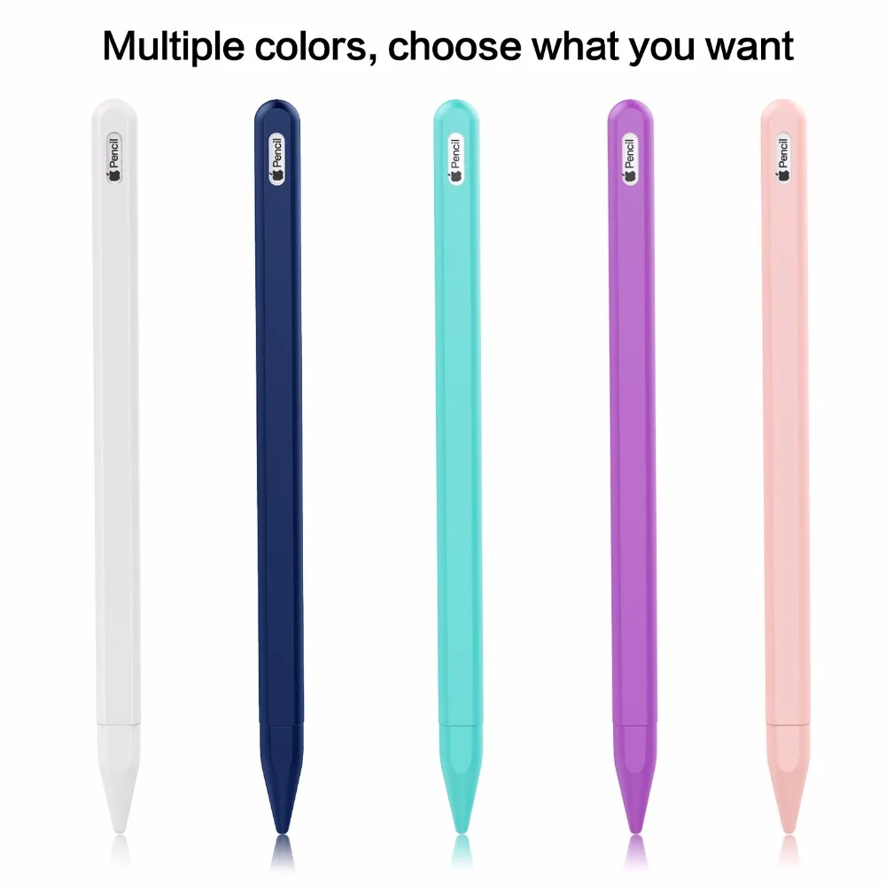 Case Compatible for Apple Pencil 2 2018 Released, [2 Pieces] Anti-Slip Silicone Pencil Sleeve + Nib Cover, Soft Grip Pouch