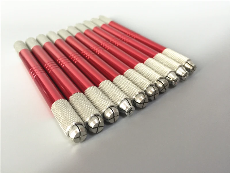 

10pcs 2 Head Manual Cosmetic Permanent Makeup Eyebrow Pen Machine For Microblading Cosmetics Manual Eyebrow Tattoo
