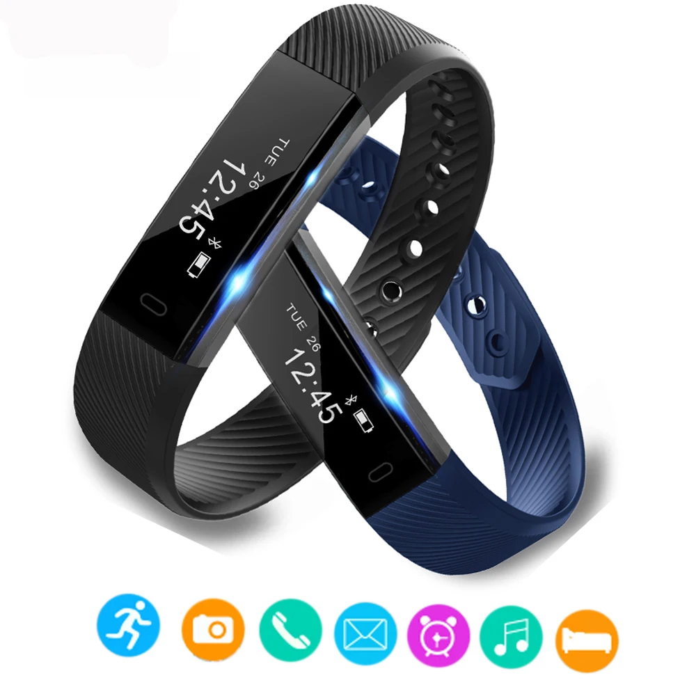 ID115 Bluetooth Смарт-браслет с шагометром фитнес-трекер 4 0 браслет счетчик шагов