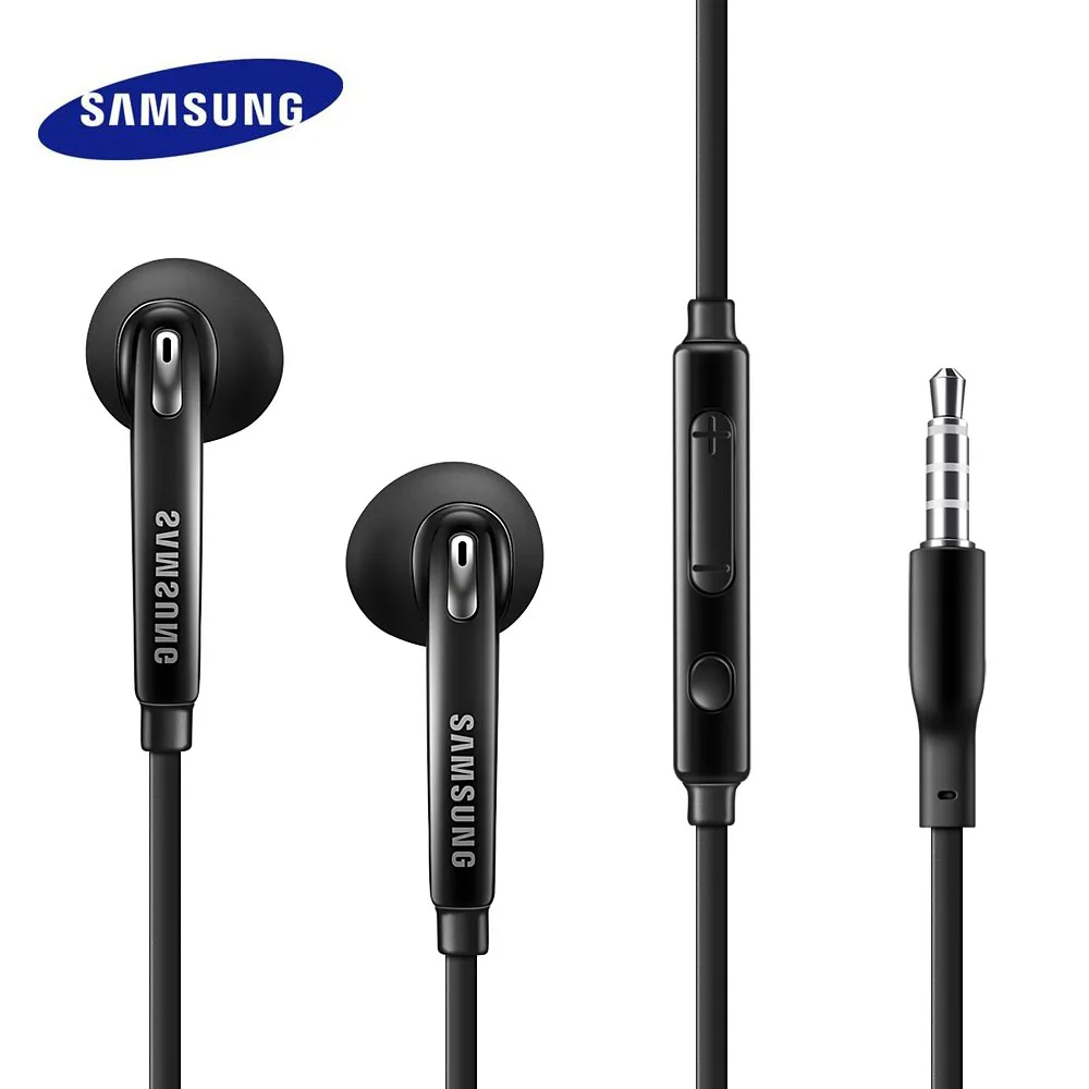 Оригинальные наушники samsung EO-EG920BW, наушники-вкладыши 3,5 мм с черной коробкой для хранения, наушники с поддержкой Galaxy S7 Edge S8 S9 plus