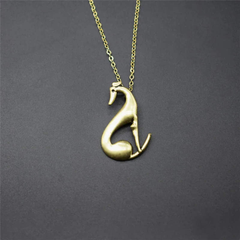 

Elfin Trendy Italian Greyhound Necklaces Fashion SLOUGHI Jewellery Spanish Grey Hhound Whippet Pendant Necklaces Women Jewellery