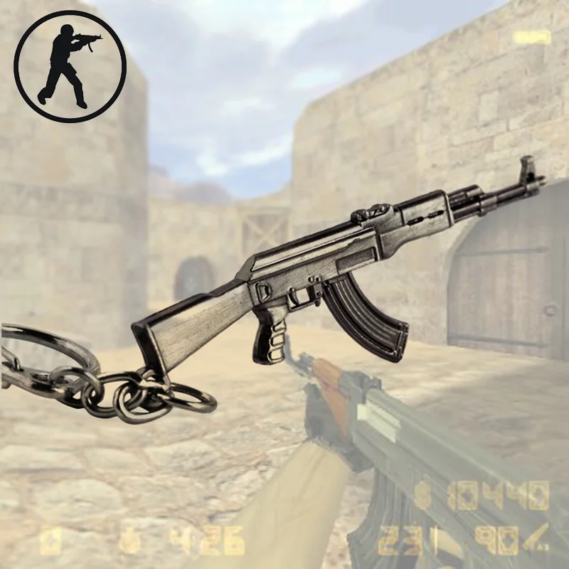 Для мужчин счетчик Strike M4A1 AK47 пистолет брелок Снайпер Awp CS GO кольцо мешок
