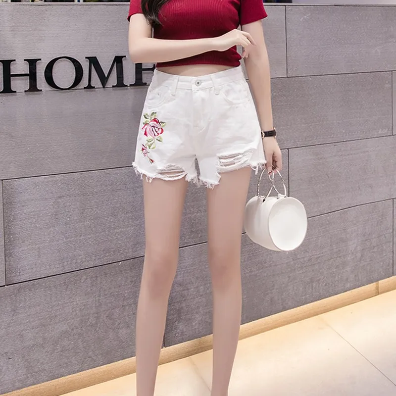 PLAMTEE корейский 2018 новые летние вышитые шорты Для женщин свободные широкие ноги