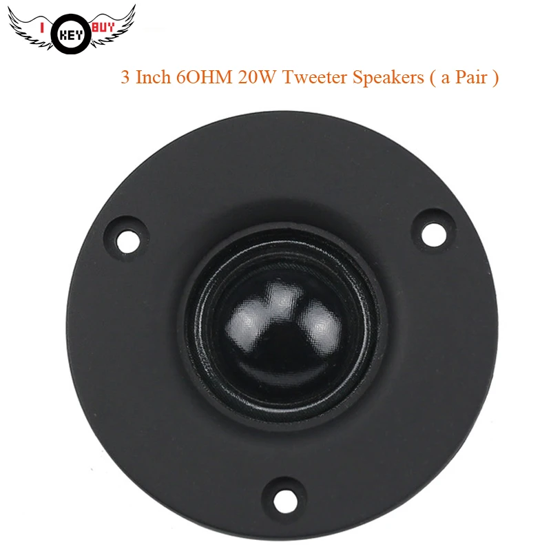 I Key Buy 3 дюймовый 6Ohm 2 полосный автомобильный динамик шелковая пленка Hifi звуковой