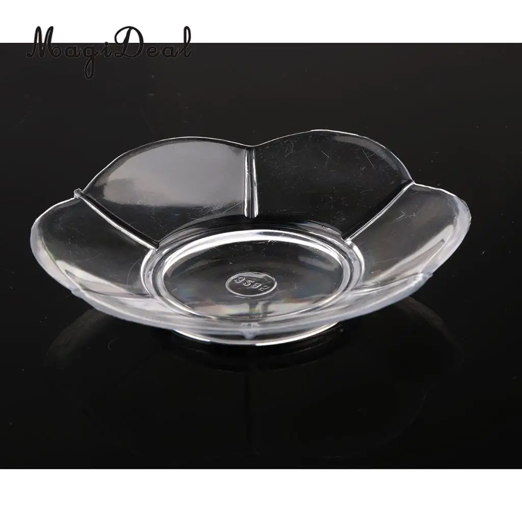 12pcps Flower Plates Candy Dishes Wedding Christmas Baby Shower Gift Saucer Holders Party Table Decorations White Clear | Дом и сад