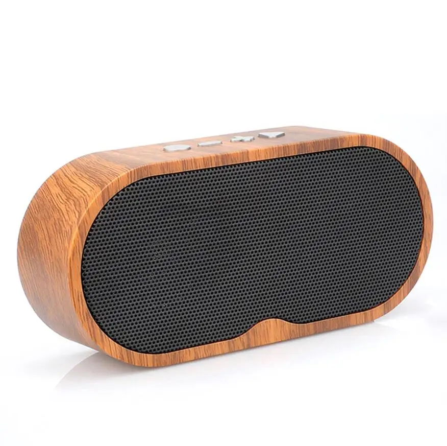 Портативный Bluetooth динамик в стиле ретро с деревянной текстурой, беспроводной стерео сабвуфер, TF карта, воспроизведение музыки, динамик с микрофоном, громкая связь, вызов - Цвет: Wood grain