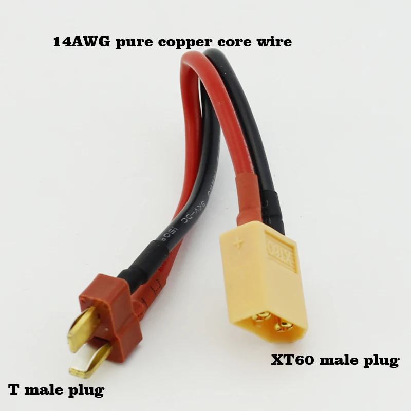 XT60 штекер T 14AWG чисто медный многожильный провод Длина 100 мм для аэрофотосъемки