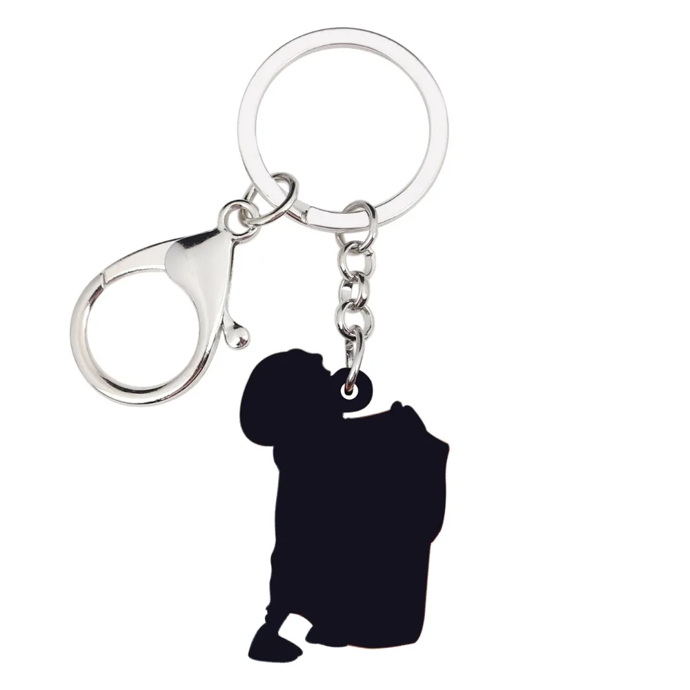 Bonsny Acrylic Halloween Novelty Troublemaker Skull Key Chains Keychain Rings Cartoon Jewelry For Women Girl Teen Handbag Charms | Украшения