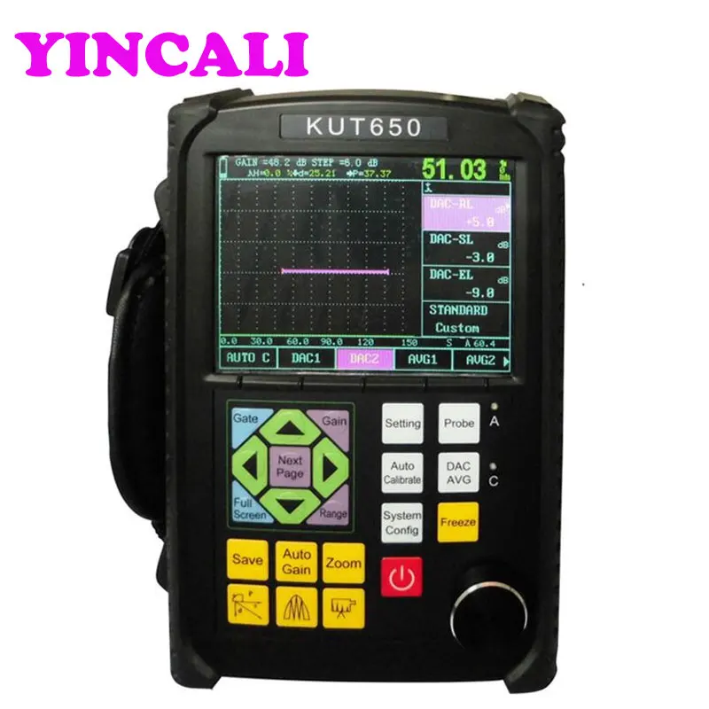 

Portable Ultrasonic Flaw Detector KUT650 Automated Calibration UT Flaw Detection Ultrasonic Flaw Test Meter Range 0~10000mm