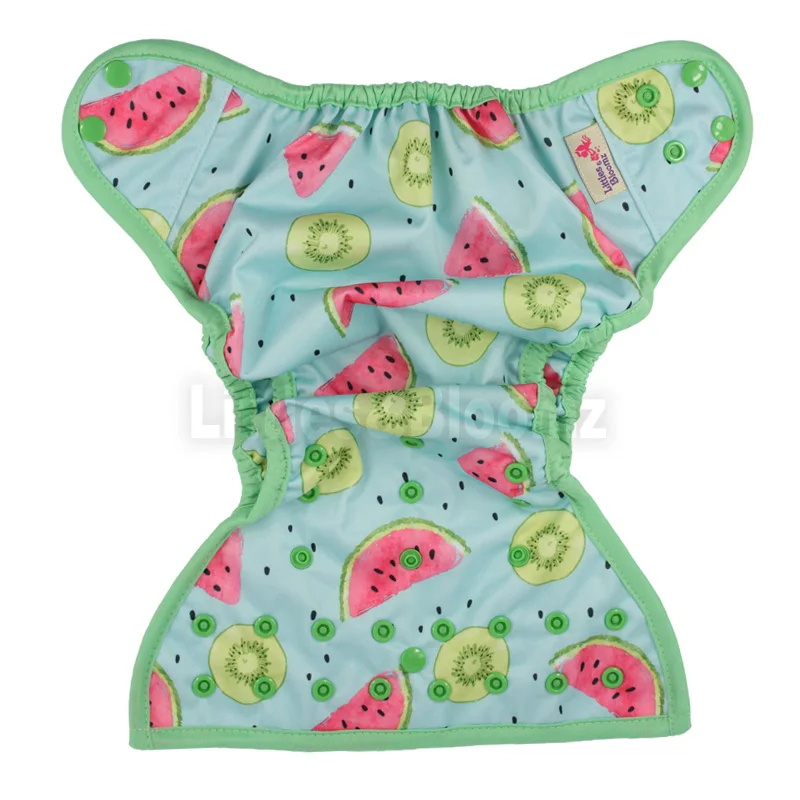 [Littles&Bloomz] детские подгузники одного размера, многоразовые тканевые цветные подгузники, водонепроницаемая упаковка для использования с плоскими или встроенными подгузниками