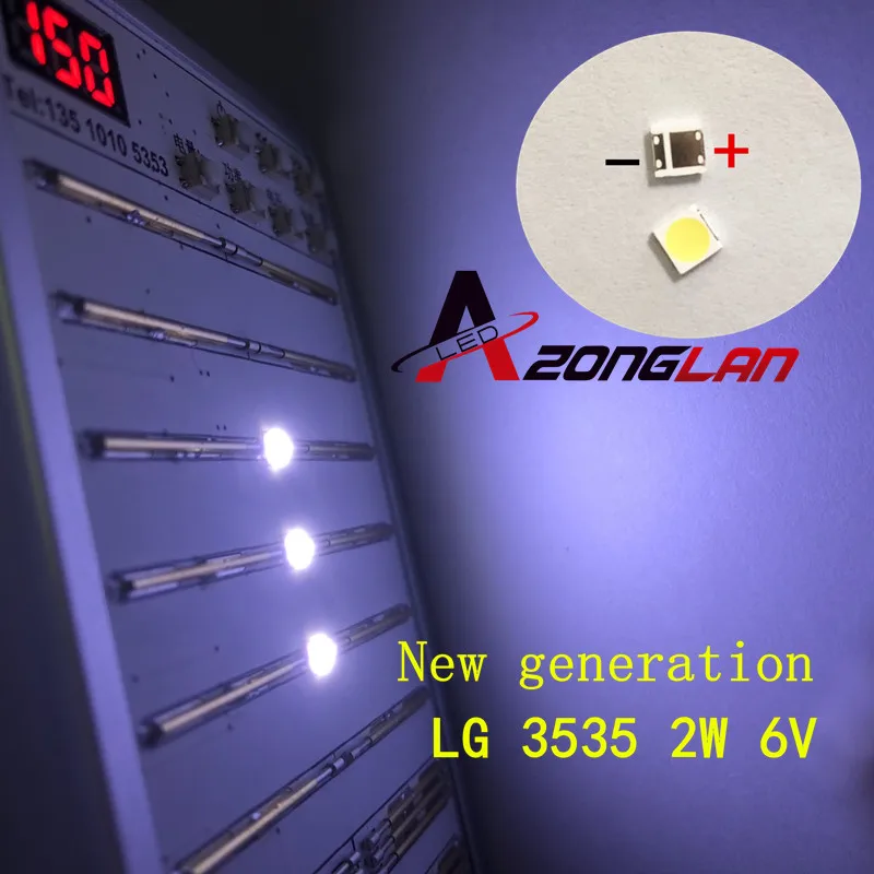 LG Innotek светодиодная подсветка 2 Вт 6 в 3535 крутая белая ЖК для ТВ приложения LATWT391RZLZK
