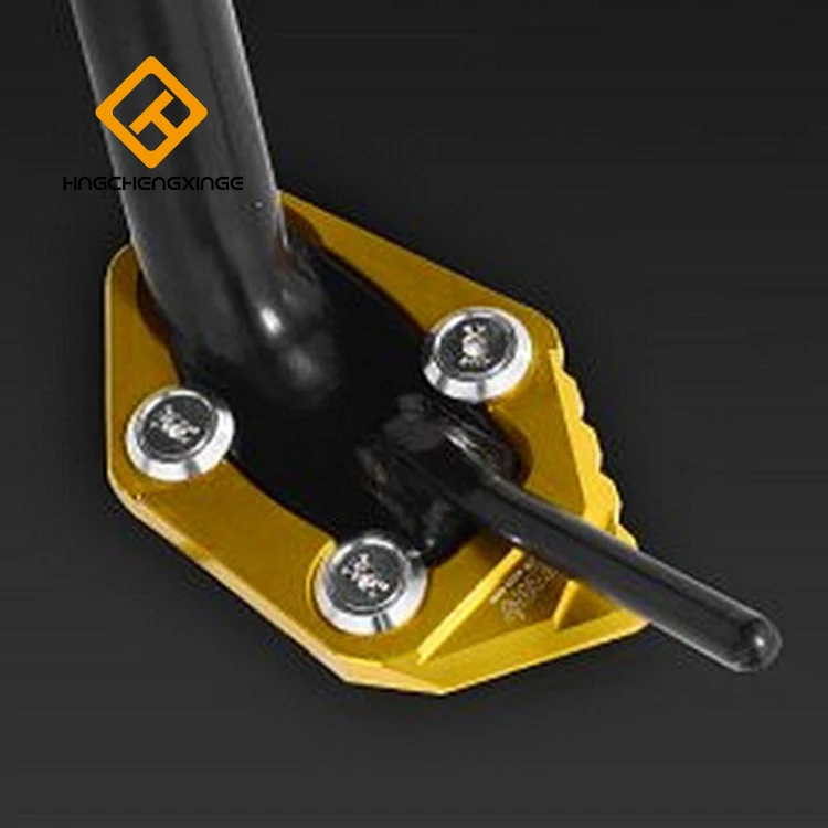 Мотоцикл Kickstand Foot сторона Стенд расширение Pad Поддержка пластина для Yamaha MT-07 FZ07 13-16