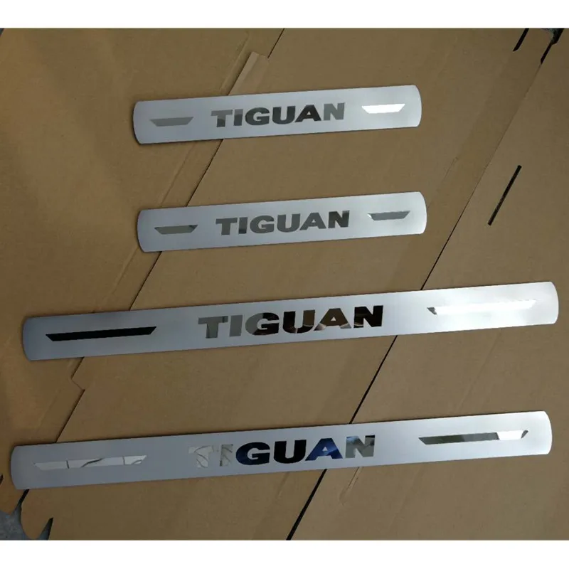 Новый TIGUAN 2017 2018 порога Накладка Нержавеющая сталь дверная для VOLKWAGEN VW