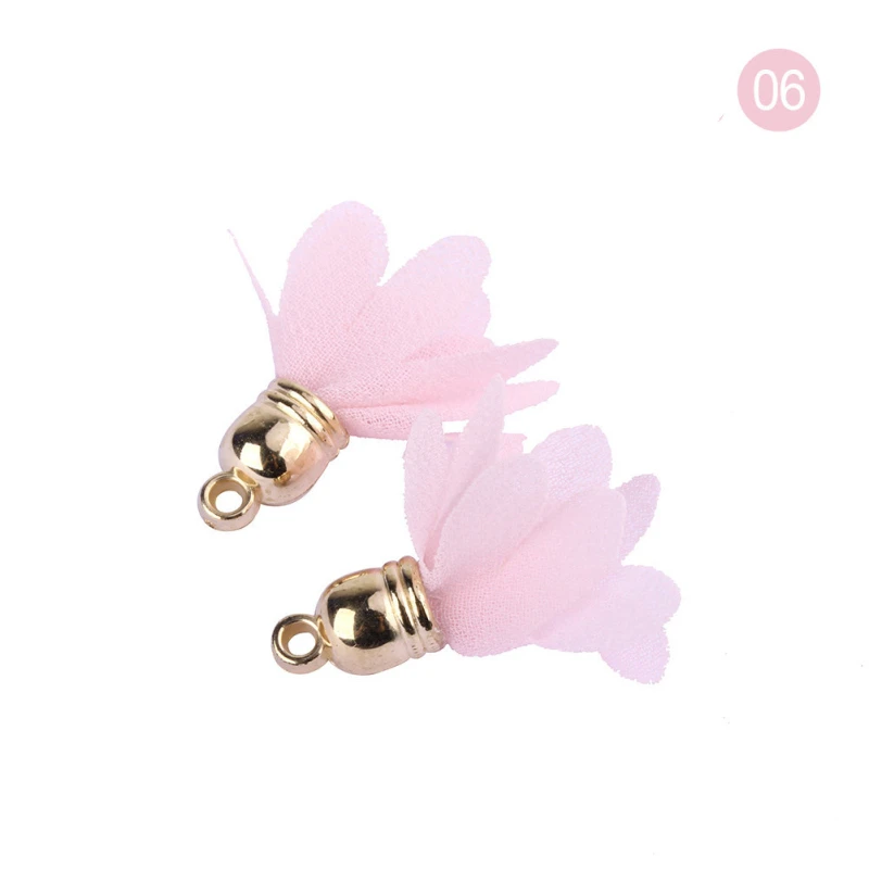 Light pink 10 шт. мини металлическая Кепка цветок Кисточки для ювелирные изделия в стиле "Бохо" Сделай сам ремесла поставки браслет ожерелье серьги Поиск Аксессуары - Цвет: Light pink