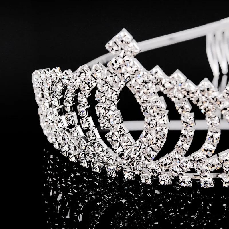 Женщины Диадемы Горный Хрусталь Форме Сердца Партия Ребенок Корона