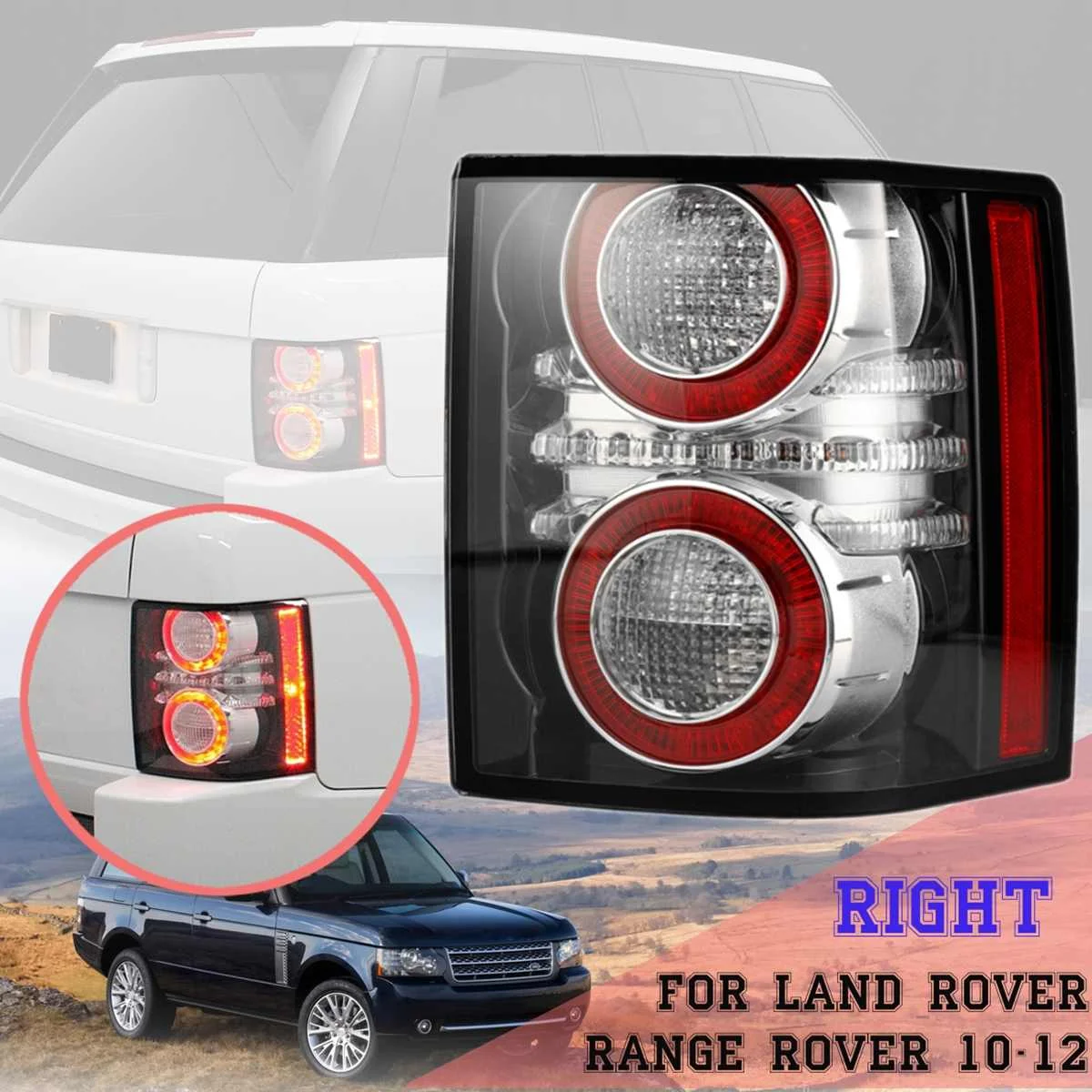 Right Side Clear LR031756 Автомобильный задний светильник для Land Rover Range Rover 2010 2011 2012, дымовая Задняя Тормозная противотуманная фара, Drl аксессуары, задний светильник - Цвет: Right Side Clear