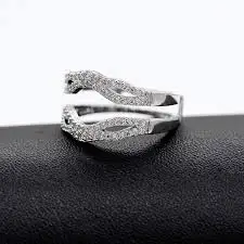 Uloveido Платиновое покрытие свадьба помолвка годовщина обещание кольца