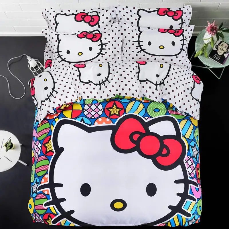 Наш горячая Распродажа комплект постельных принадлежностей рисунок Hello Kitty набор