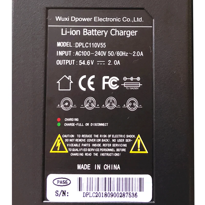 

Powerful eBike Charger 29.4V 42V 54.6V 2A 3A for Lithium Battery 24V 36V 48V 100-240V Electric Scooter EU Li-ion Battery Charger