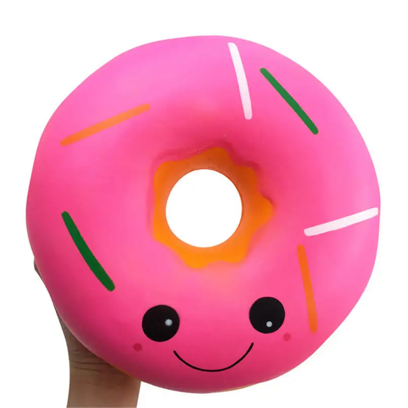 Squishy Гигантский Пончик милые медленно восстанавливающие форму сжимаемые фрукты