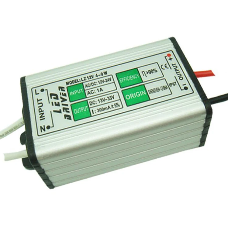 DC 12 V 4-9*1 W Boost светодиодный гидроизоляционный источник питания для солнечной энергии 5 W 7 W 9 W Светодиодный драйвер 5 шт