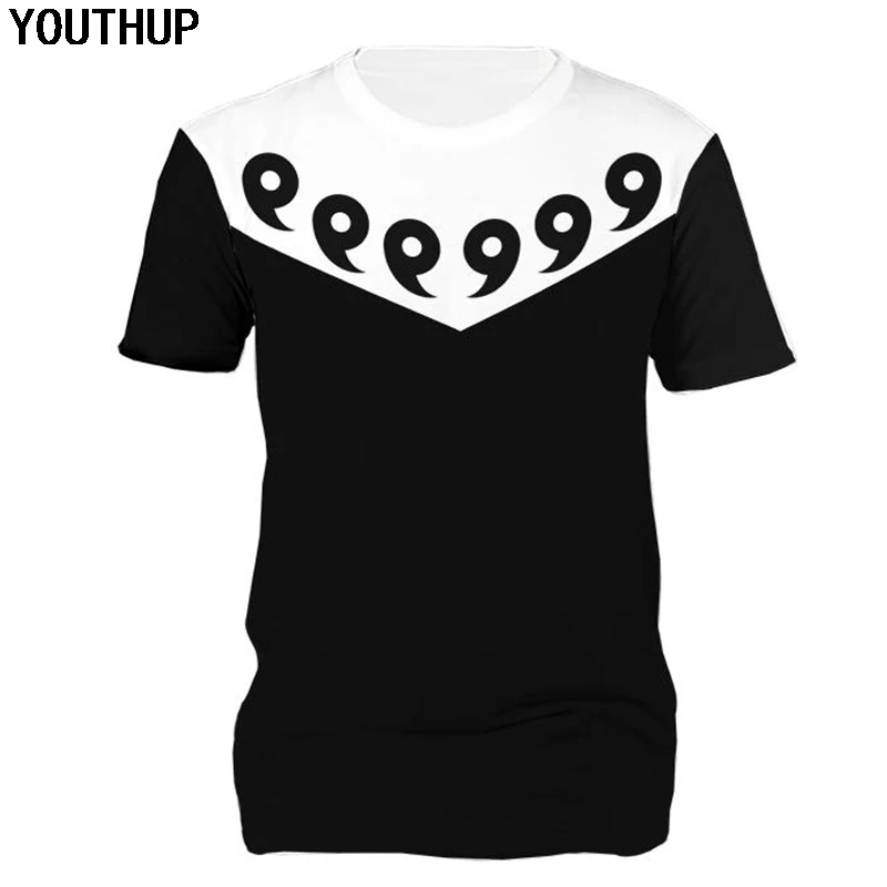 

Футболка YOUTHUP мужская с принтом Шаринган, крутая черная рубашка для косплея, топ в стиле аниме, уличная одежда, на лето