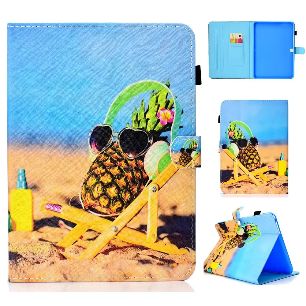 Модный чехол-кошелек для планшетного ПК с рисунком и отделением карт Samsung Galaxy Tab 4