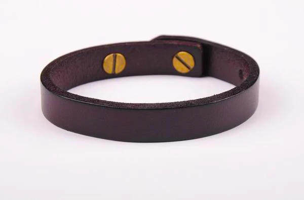 G370 коричневый простой стильный однодиапазонный браслет из натуральной кожи