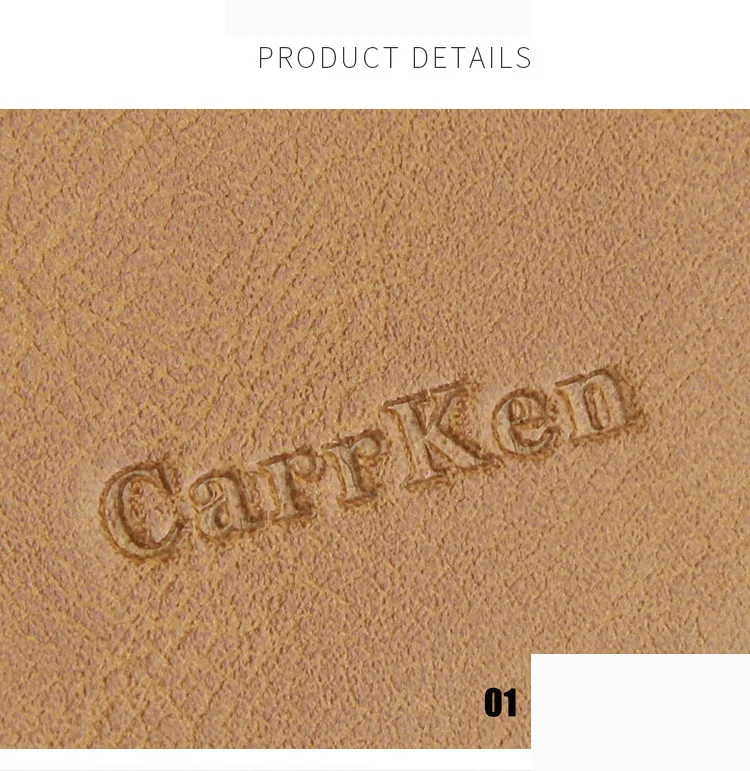 Carrken мужской кошелек, сумочка для денег, модный мужской мини-кошелек из мягкой искусственной кожи, держатель для карт, карман для монет, тонкий кошелек, мужской кошелек
