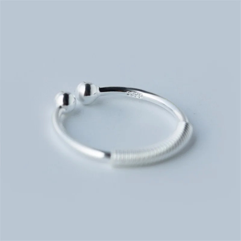 Женское стильное ювелирное изделие цельное кольцо из стерлингового серебра 925
