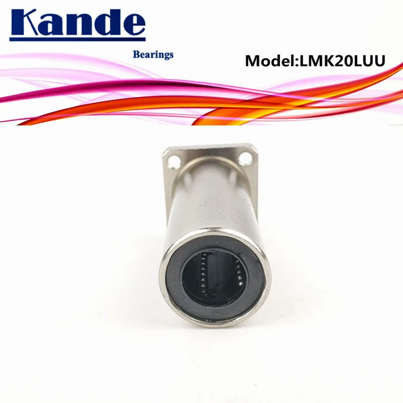 Kande подшипники LMK20L LMK20LUU 2 шт. UU Расширенный Квадратный фланец линейный подшипник