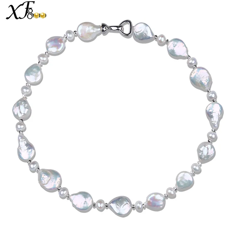 Ожерелье с жемчугом в стиле барокко [XF800] | Украшения и аксессуары