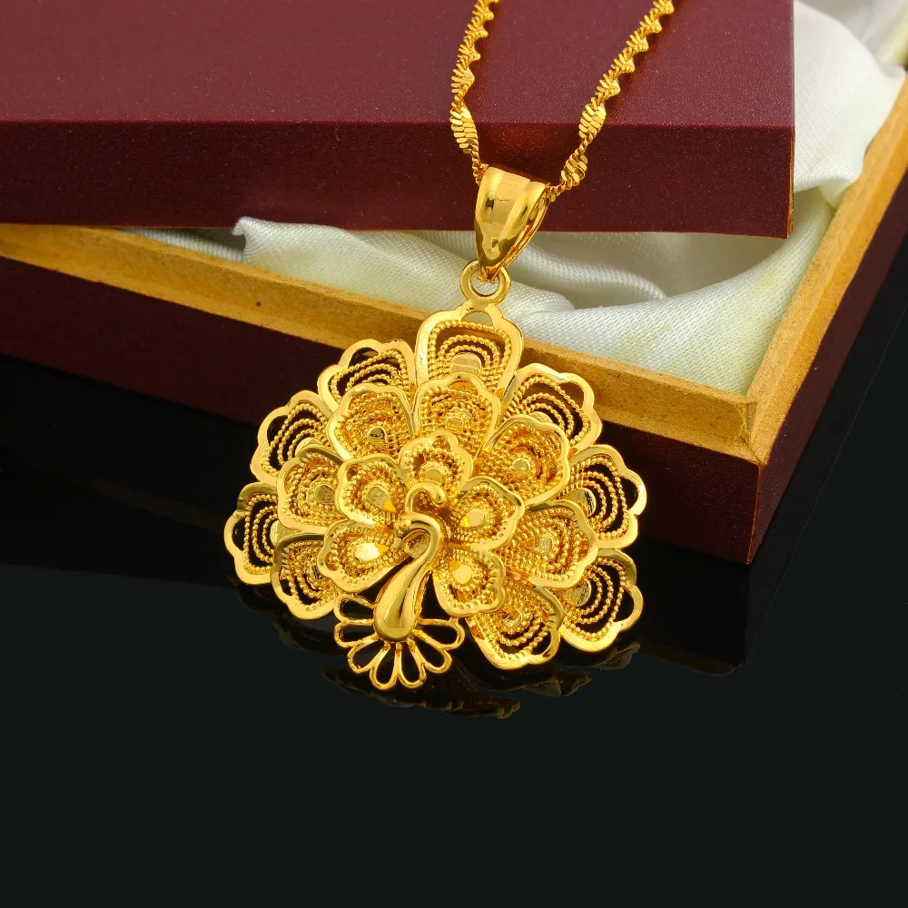 Новый Кулон павлина с ожерельем золотой цвет кулон ожерелье ювелирные изделия