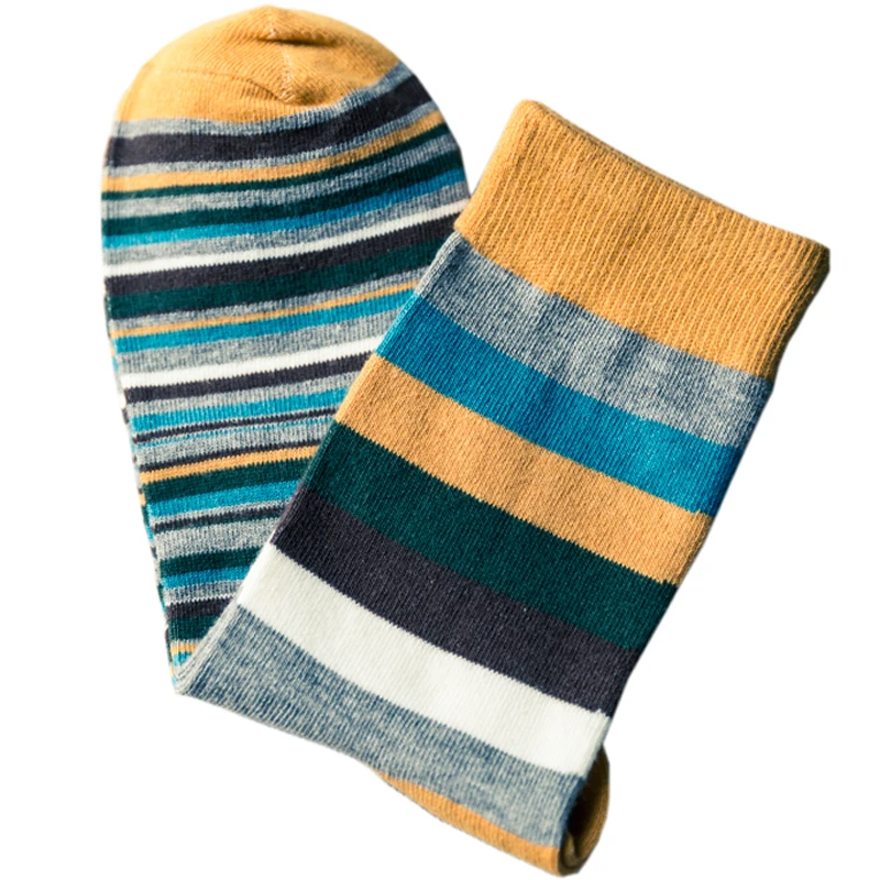 10pcs=5pairs=1 Lot Men's color stripes socks the latest design popular men's STRIPED SOCKS SUIT FASHION COLOURED COTTON | Мужская
