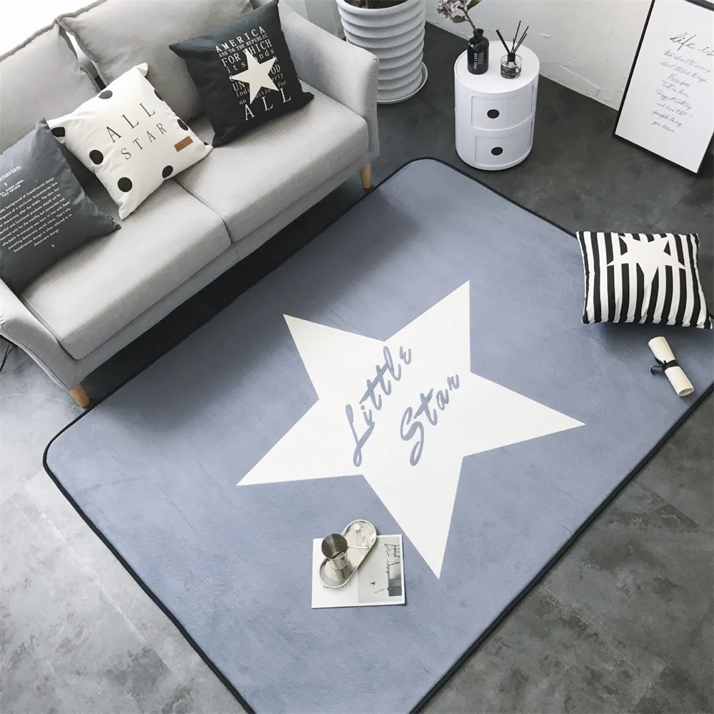 Модный серый ковер с большой звездой для гостиной спальни декоративный ванной