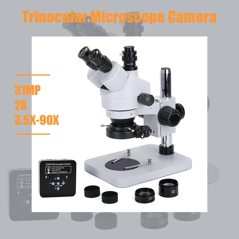 

1080P 21MP 2K HDMI USB C крепление видеокамеры 3.5X-90X simul-focal продолжить тринокулярный микроскоп телефон Пайки PCB ремонтные инструменты