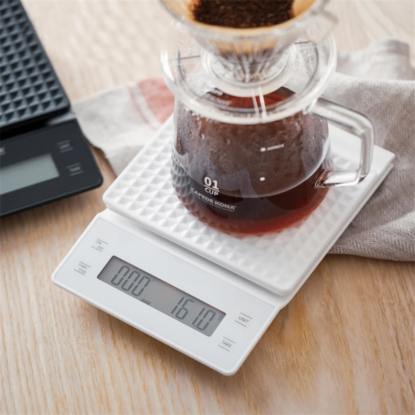 Портативные электронные весы для дома бариста с ЖК дисплеем и таймером
