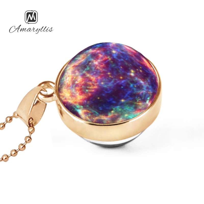 Ожерелье с подвеской Amaiyllis ожерелье унисекс из большого стекла длинная цепь для