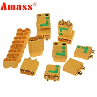 amass xt90s 10pcs xt90 connector anti spark male female connector with cover sheath housing vs xt60 deans for rc lipo battery