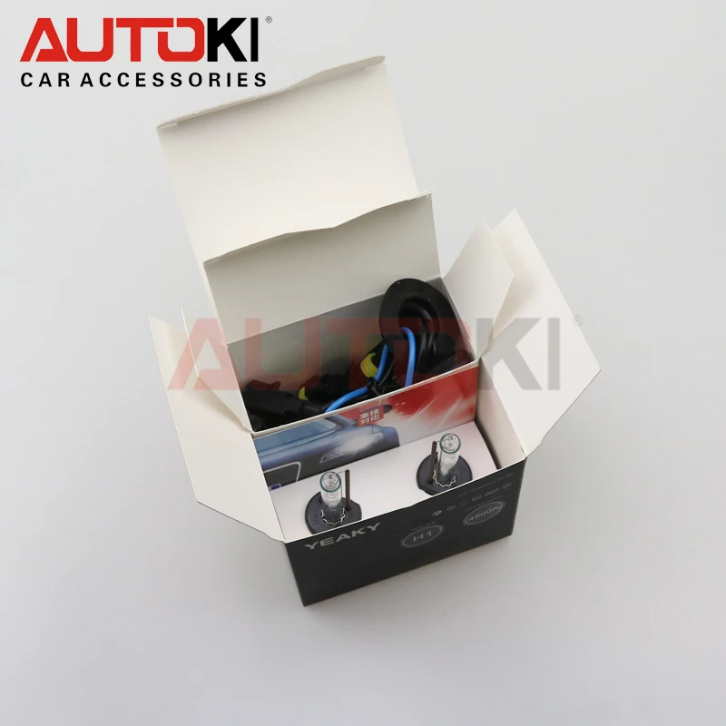 100% оригинальная ксеноновая лампа Autoki Yeaky серии 12 В переменного тока 35 Вт H1 H3 H7 9005