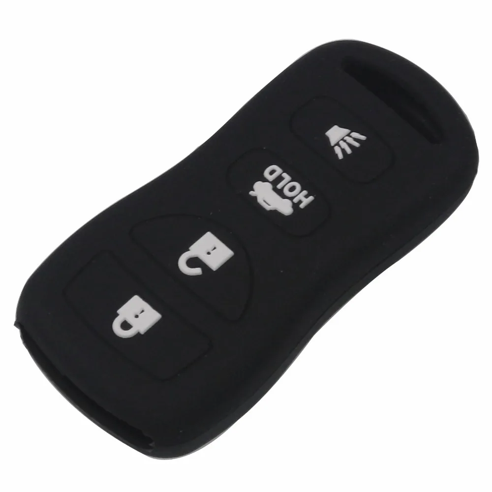 Jingyuqin 4 кнопки Smart Remote силиконовый чехол для ключей от машины Fob Для Nissan Armada Sentra 350Z