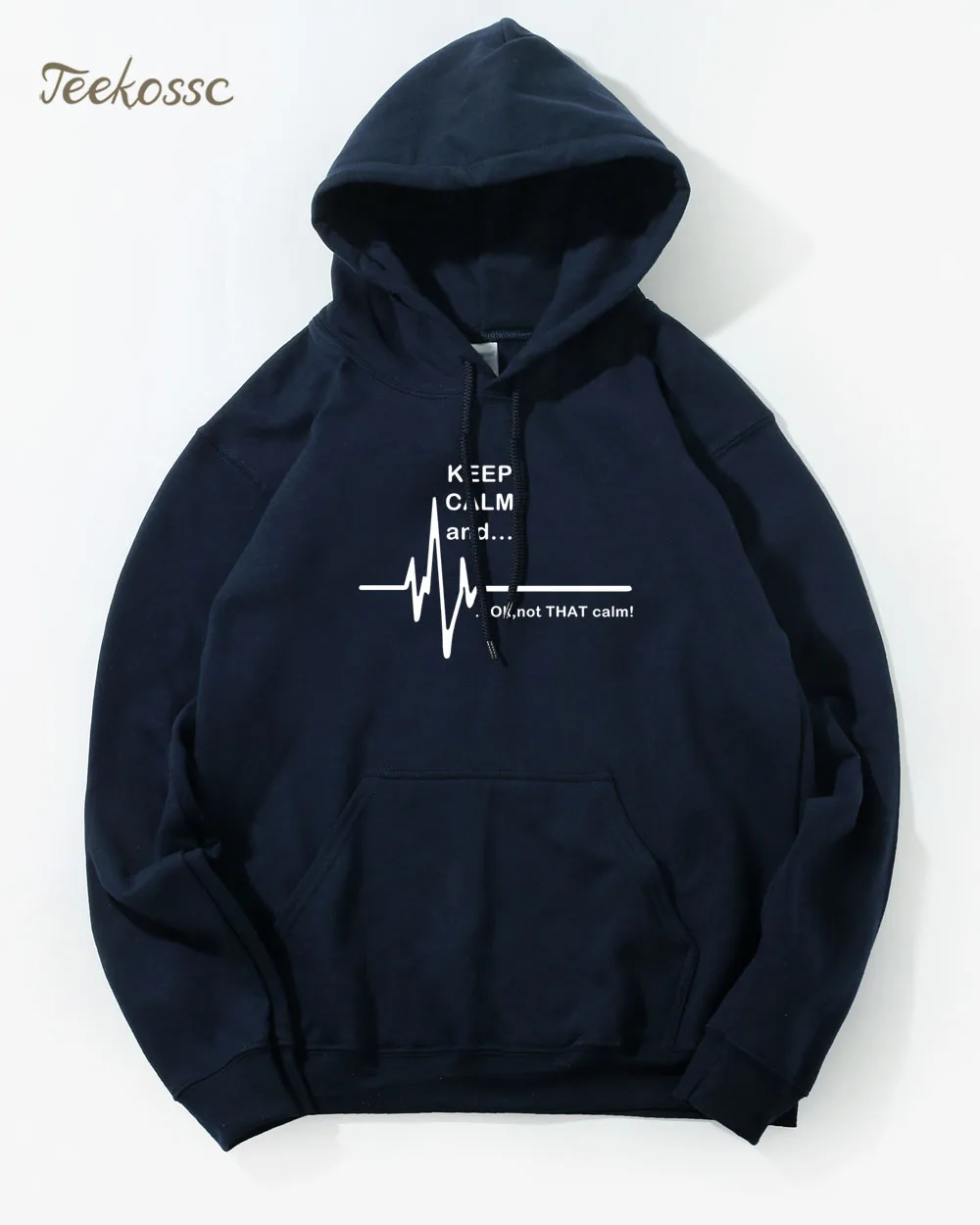 Толстовка с капюшоном Keep Calm and... Not That Funny EKG медсестры фельдшер толстовка для