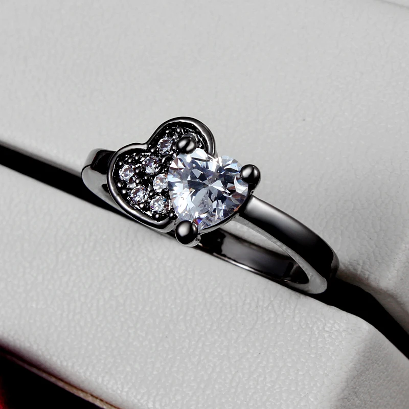 Женское Обручальное кольцо в форме сердца обручальные кольца с кубическим