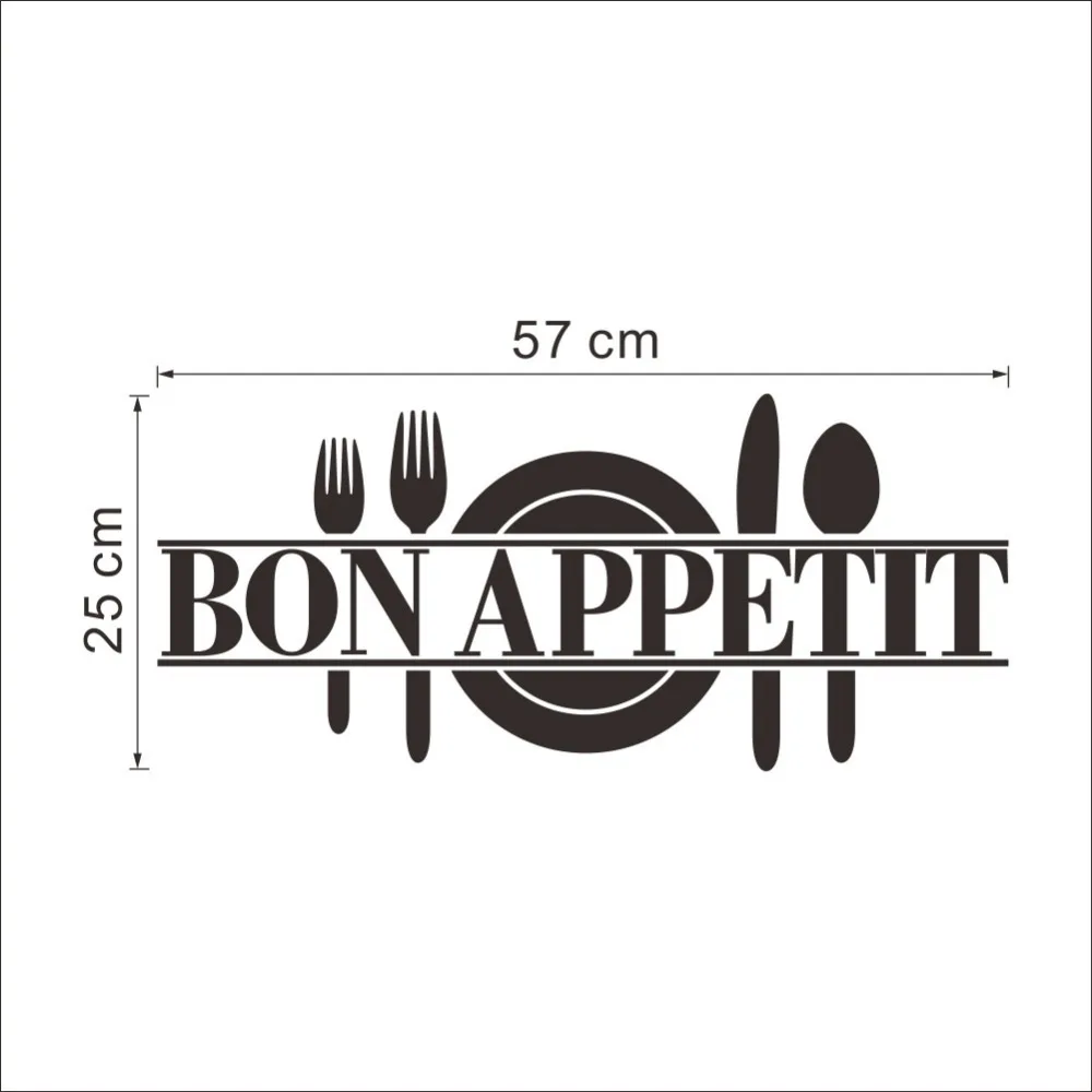 BON APPETIT кухня настенные наклейки Ресторан фон Искусство виниловая наклейка