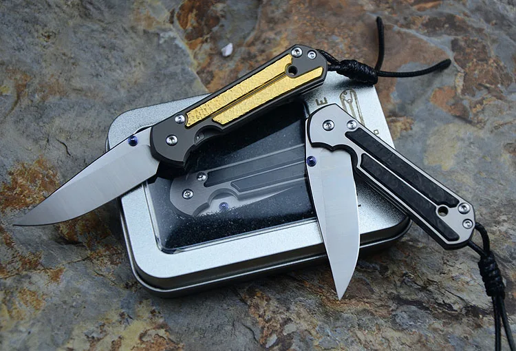 

Kevin John Mini Sebenza Pocket Knife M390 blade with Titanium handle inlay CF/Brass/Zirconium alloy Folding Knives for Camping E
